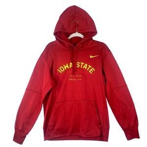 Nike Iowa State Cyclones Dri-FIT Hoodie Mens Medium Red Pullover Sweatshirt